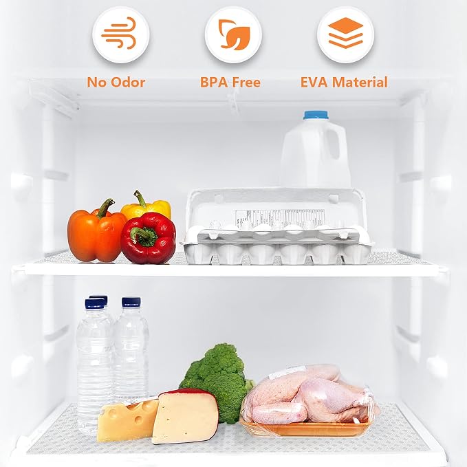 Shelf Liners for Kitchen Cabinets Refrigerator Liners Waterproof Kitchen (Pac...