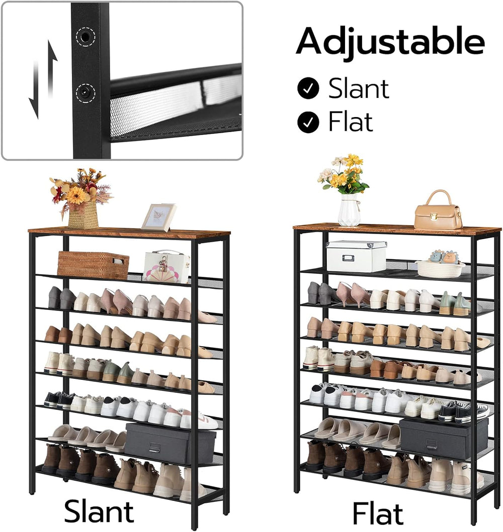 HOOBRO Shoe Rack for Entryway, 8-Tier Shoe Shelf, Large Capacity Shoe Storage...