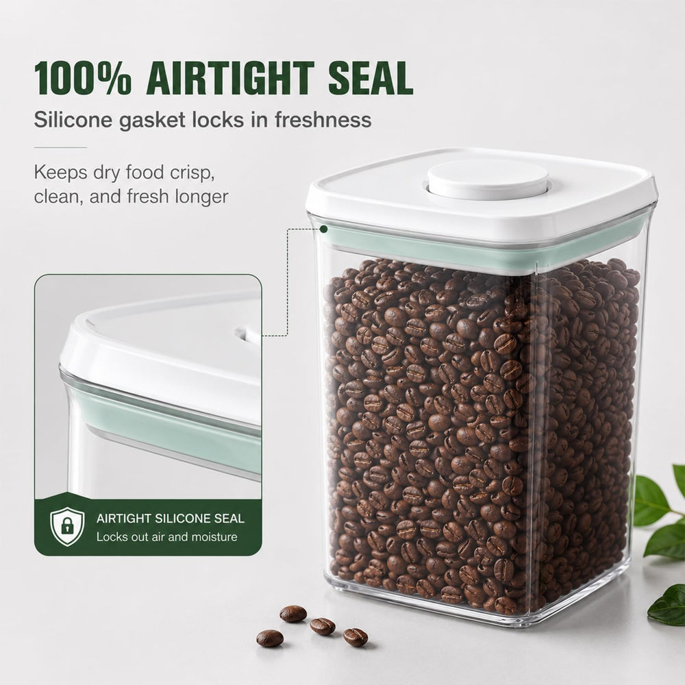 Pop Airtight Food Storage Containers with Lids Stackable Containers for Kitch...
