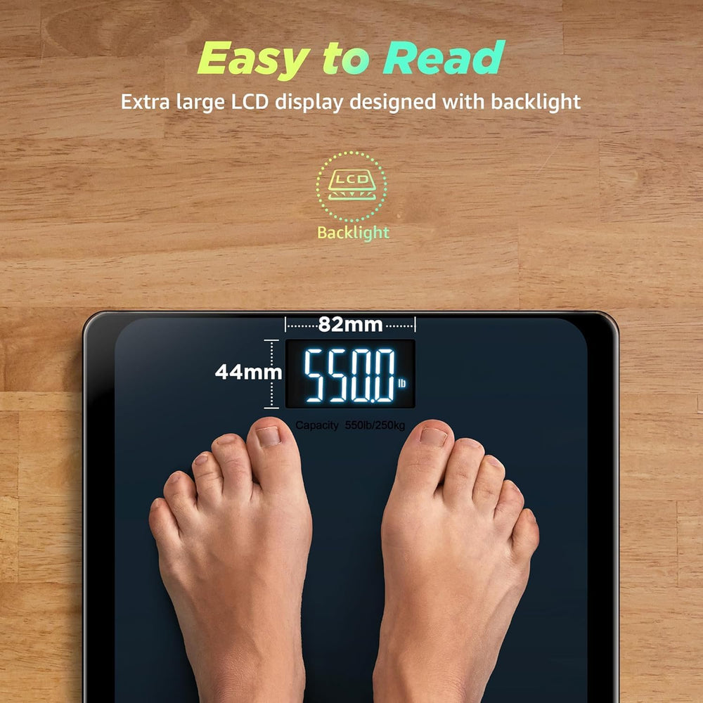 RunStar 550lb Bathroom Digital Scale for Body Weight with Ultra-Wide Platform...