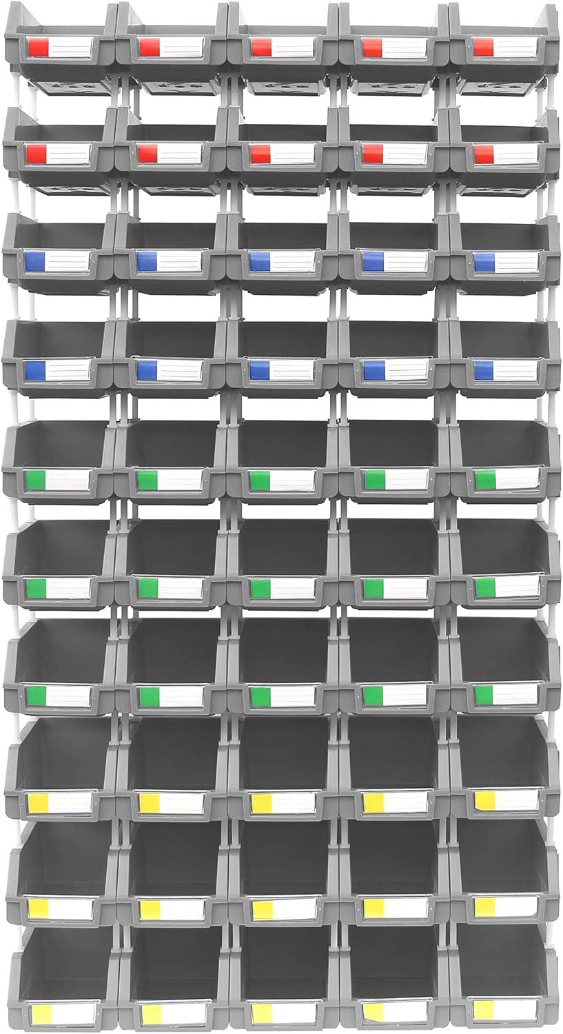 Stackable Storage Bins 2 Pack – 5.9" W x 9.4" D x 4.9" ,Heavy ...