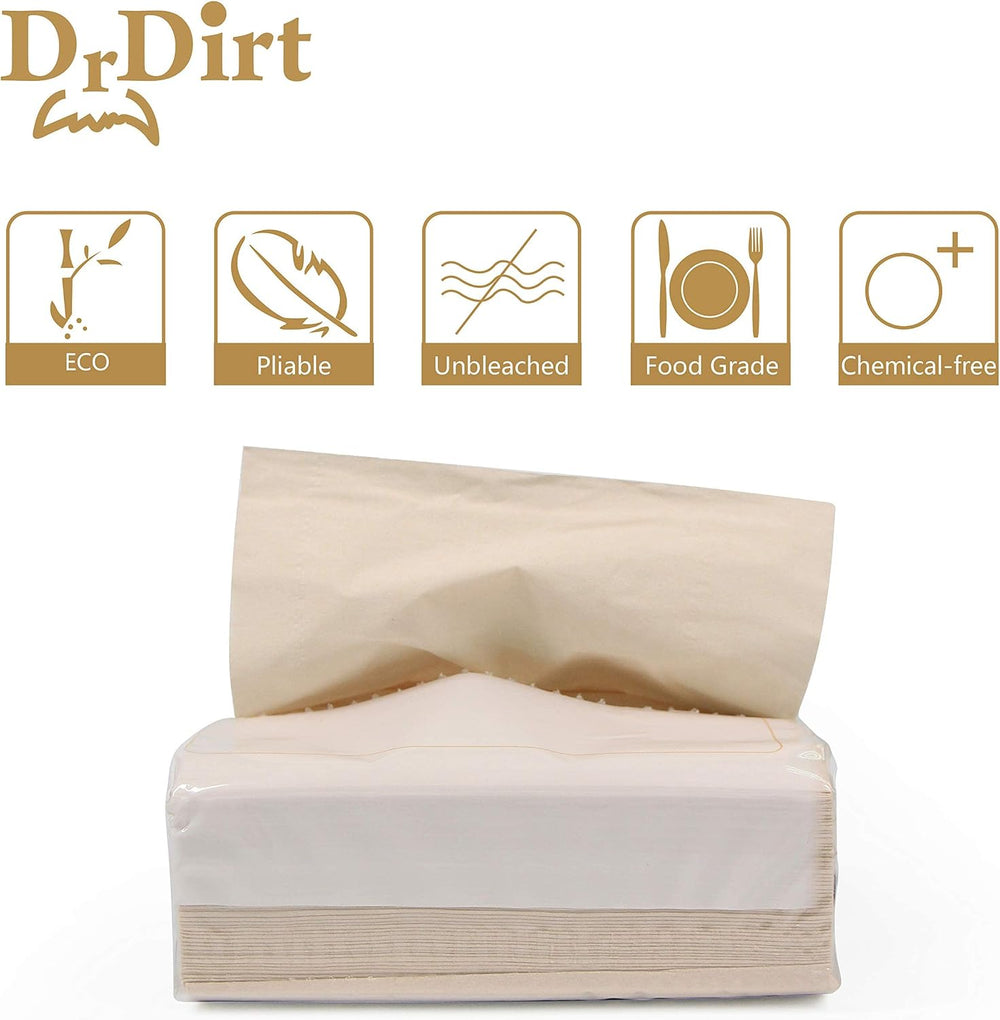 DrDirt Bamboo Facial Tissues, 27 Packs, 3-Ply, 3 Wall Dispensers