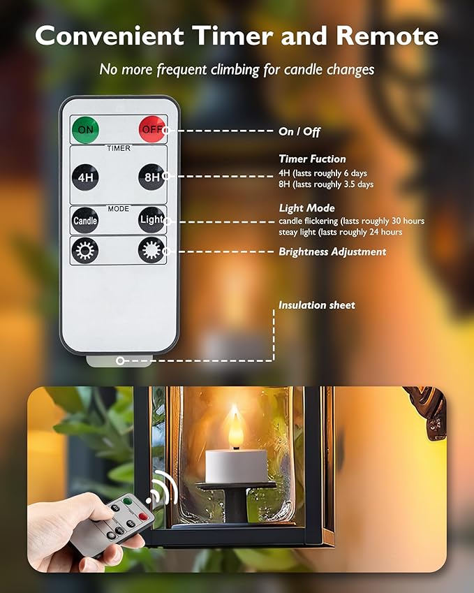 Homemory Rechargeable Tea Lights Flameless Candles with Remote Timer, Battery...