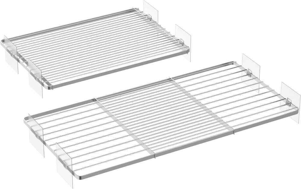 Closet Tension Shelves Organizer Expandable Cabinet Storage Shelving Rack Wir...