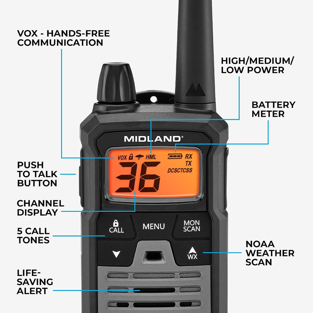 Midland T290VP4 High-Powered GMRS Two-Way Radios
