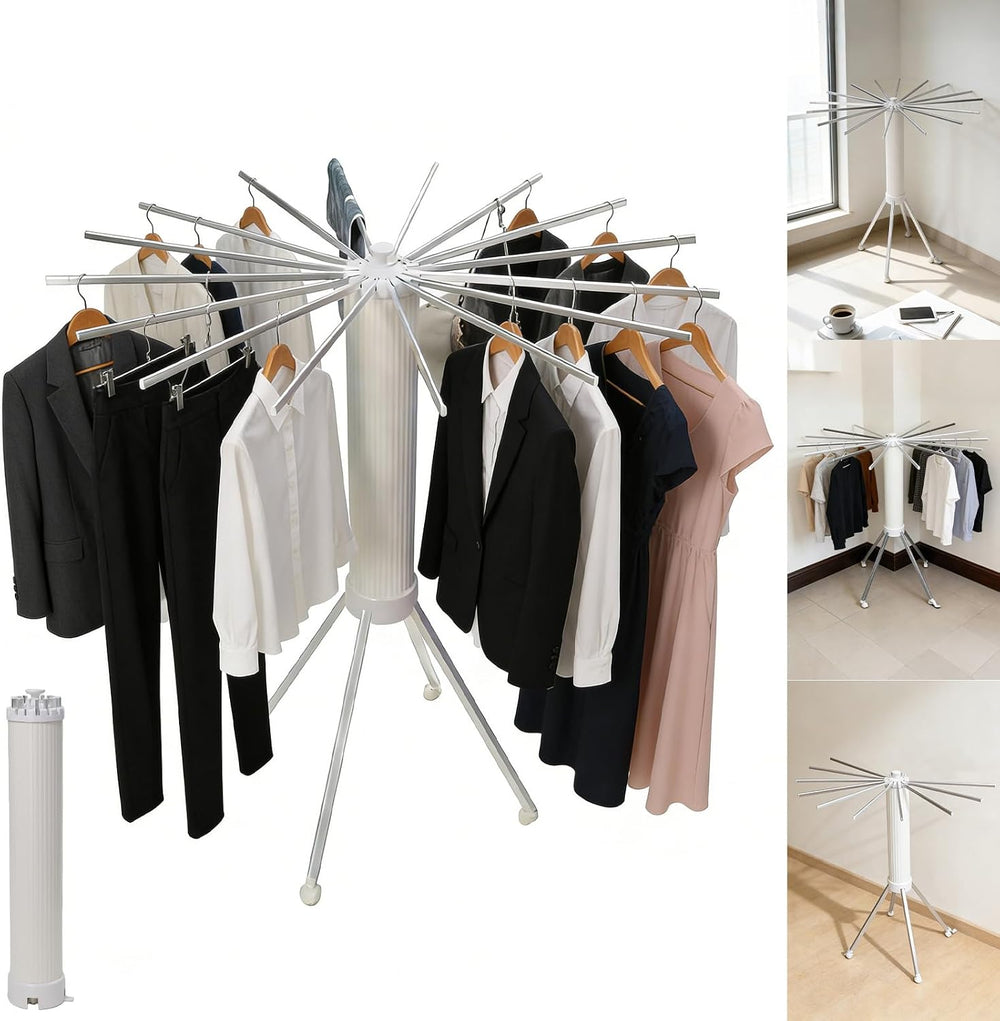 Clothes Drying Rack Foldable, Clothes Drying Rack Drying with wheels with 16 ...