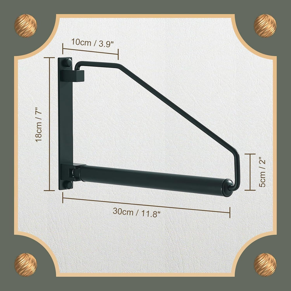 NEWRAIN Folding Clothes Hanger Rack, Wall Mounted Laundry Racks for Drying Cl...