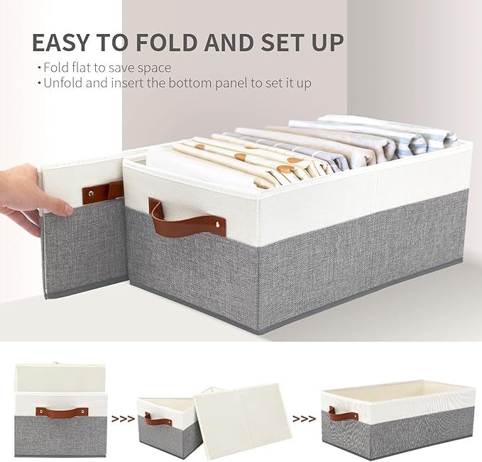 6 Pack Closet Storage Bins, Storage Baskets