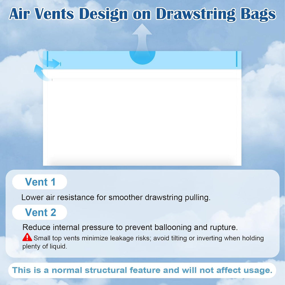 4 Gallon 1000 Counts Small Drawstring Trash Bags, Clear Garbage Bags
