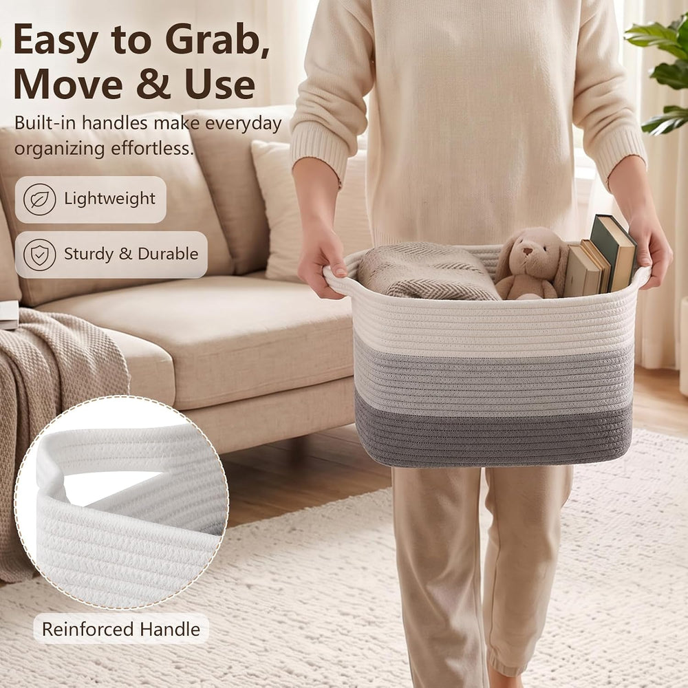 OIASKET Storage Basket for Organizing 3 Pack, Woven Baskets for Storage