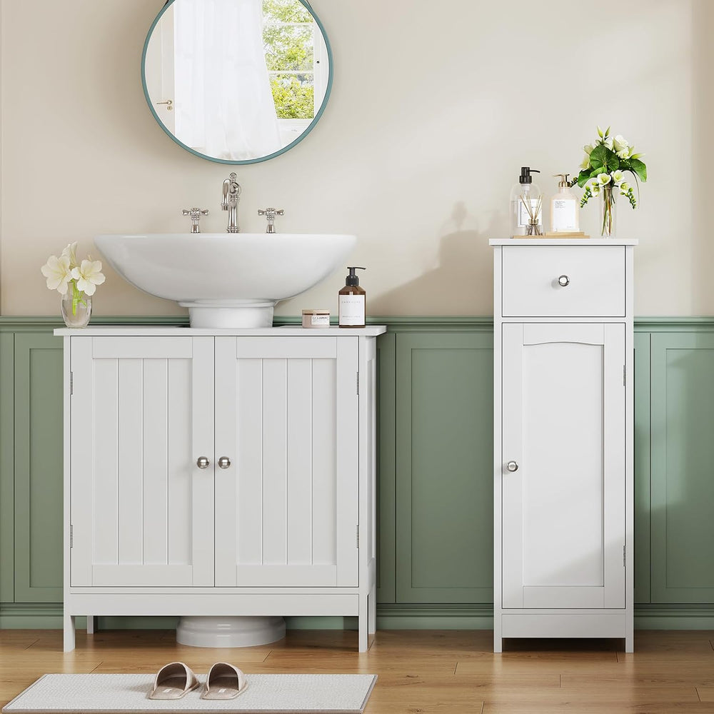 Iwell Small Bathroom Storage Cabinet, Small Bathroom Cabinet with Drawer &amp...