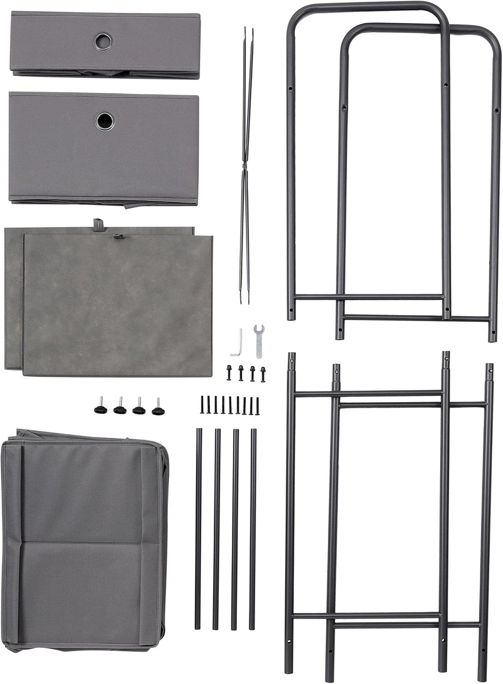 BIRDROCK HOME 12 Cubby Vertical Shoe Rack Organizer with Large Drawer - Grey ...