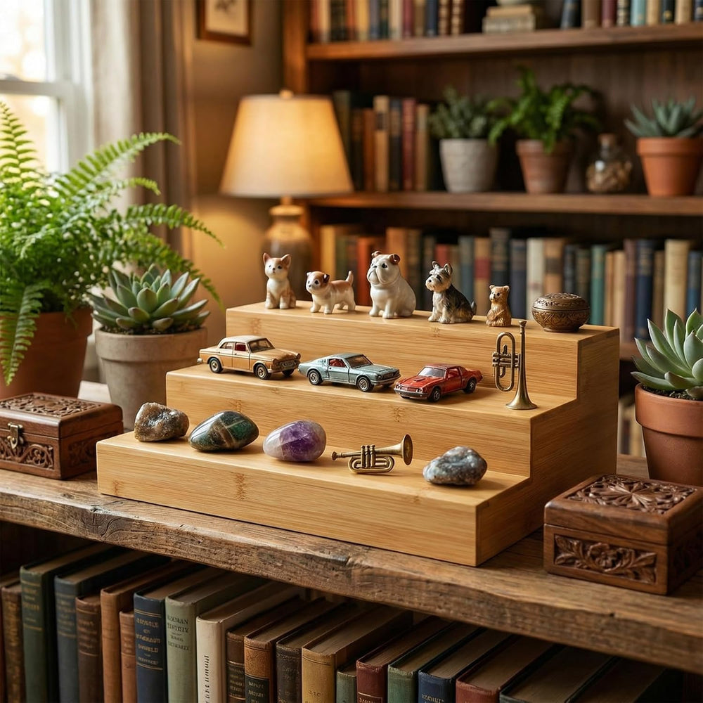 2 Pack Bamboo Spice Rack Organizer 3 Tier