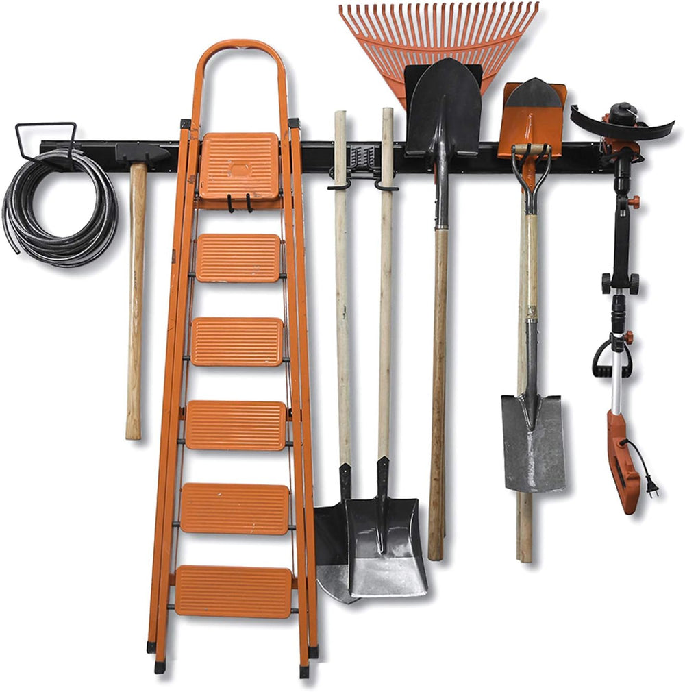 Wallmaster Garage Tool Storage Rack, Wall Mounted Garden Tool Organizer