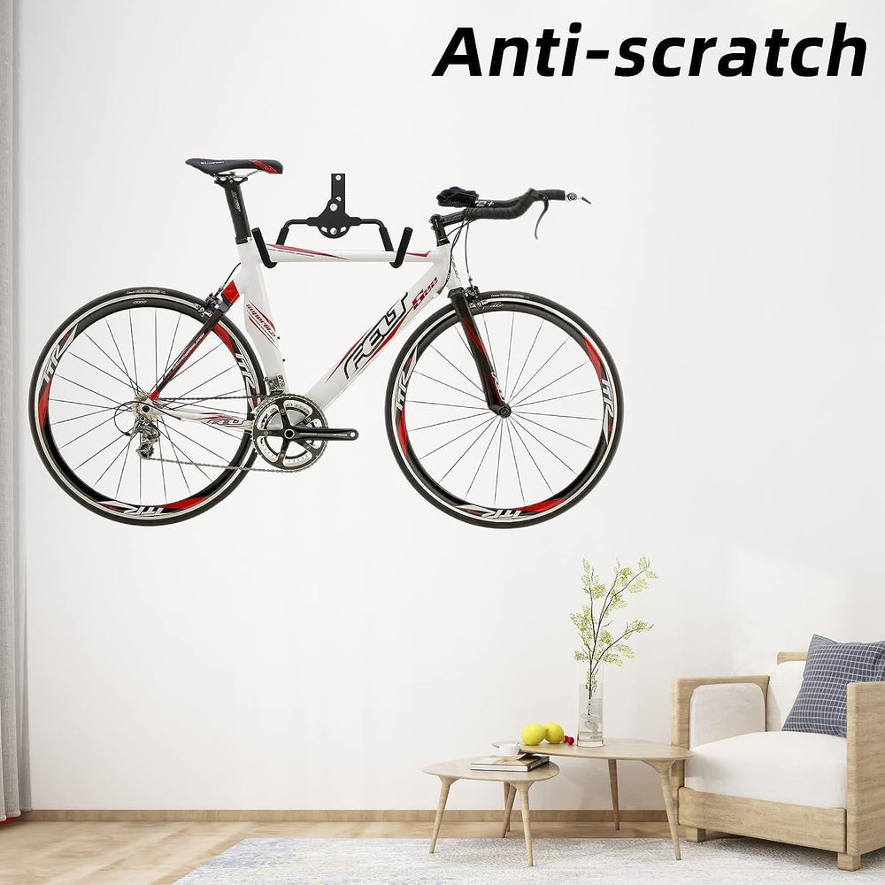 Foldable Bike Wall Mount Rack, Bicycle Rack Storage, Horizontal Bicycle Stora...