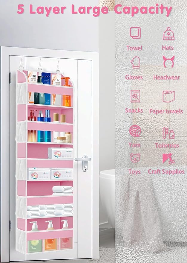 2 Pack Over The Door Storage Organizer