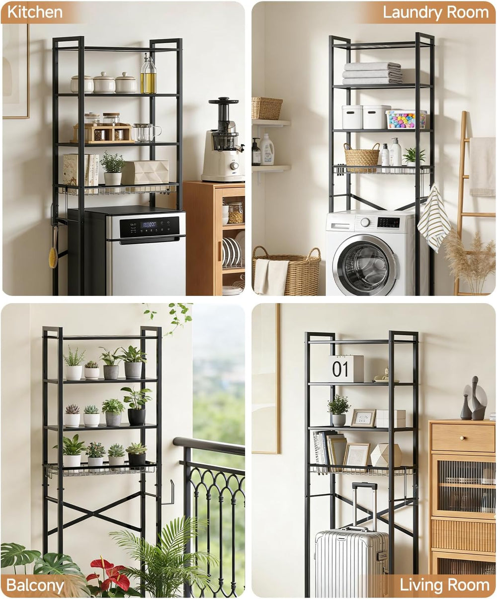 Over the Toilet Storage Rack,4-Tier Adjustable Bathroom Organizer Over Toilet...