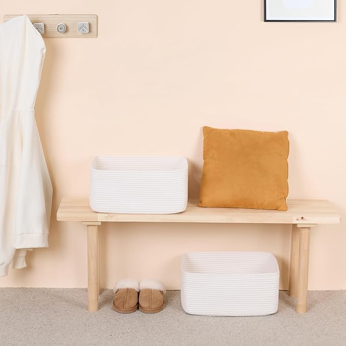Large Storage Baskets for Shelves, Closet Organizers Bins for Clothes Blanket...