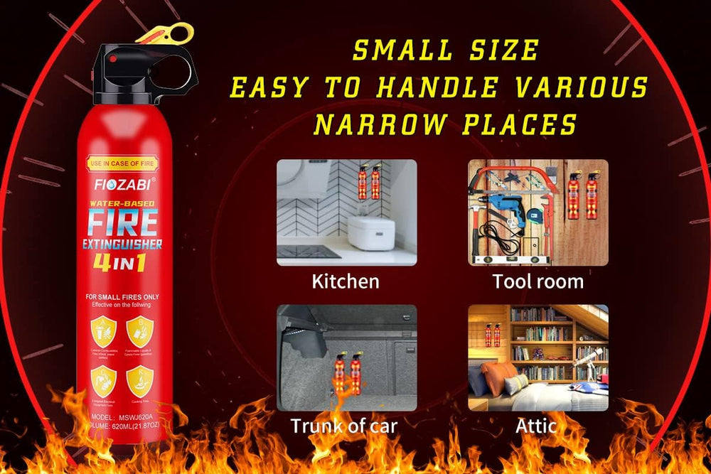 2 PACK Portable Fire Extinguisher Spray 4 in-1 With Bracket for The House/Car...