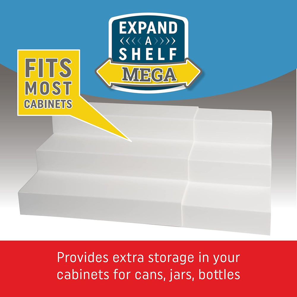 Dial Industries 3 Tier Expandable Pantry Cabinet Shelf Organizer, Mega