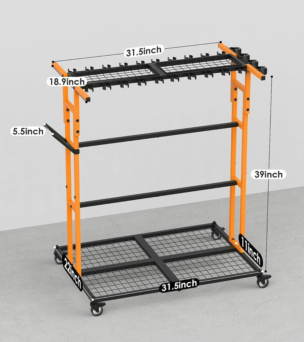 CCCEI Garage Organization with Wheels, Outdoor Gargen Yard Shed Tools Organiz...