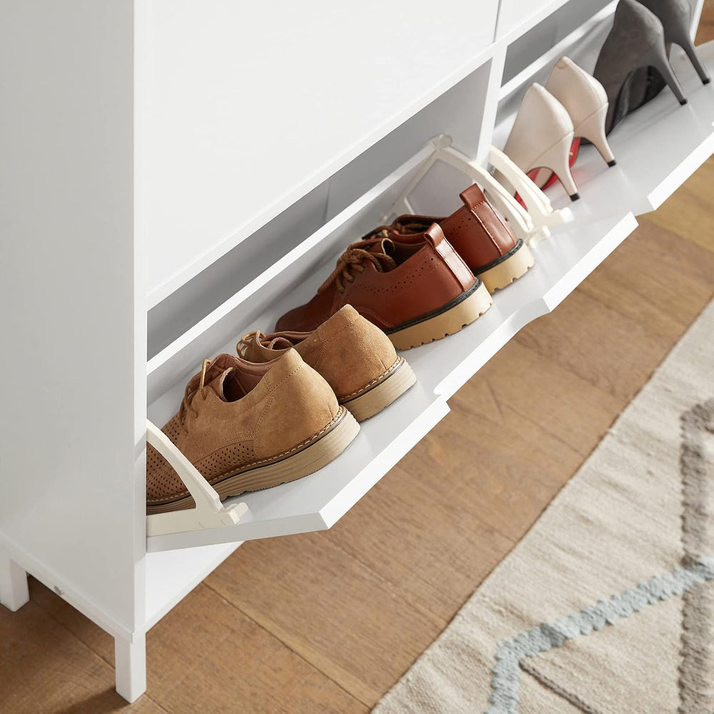 Haotian Ultra Thin Shoe Cabinet with 4 Flip-Drawers