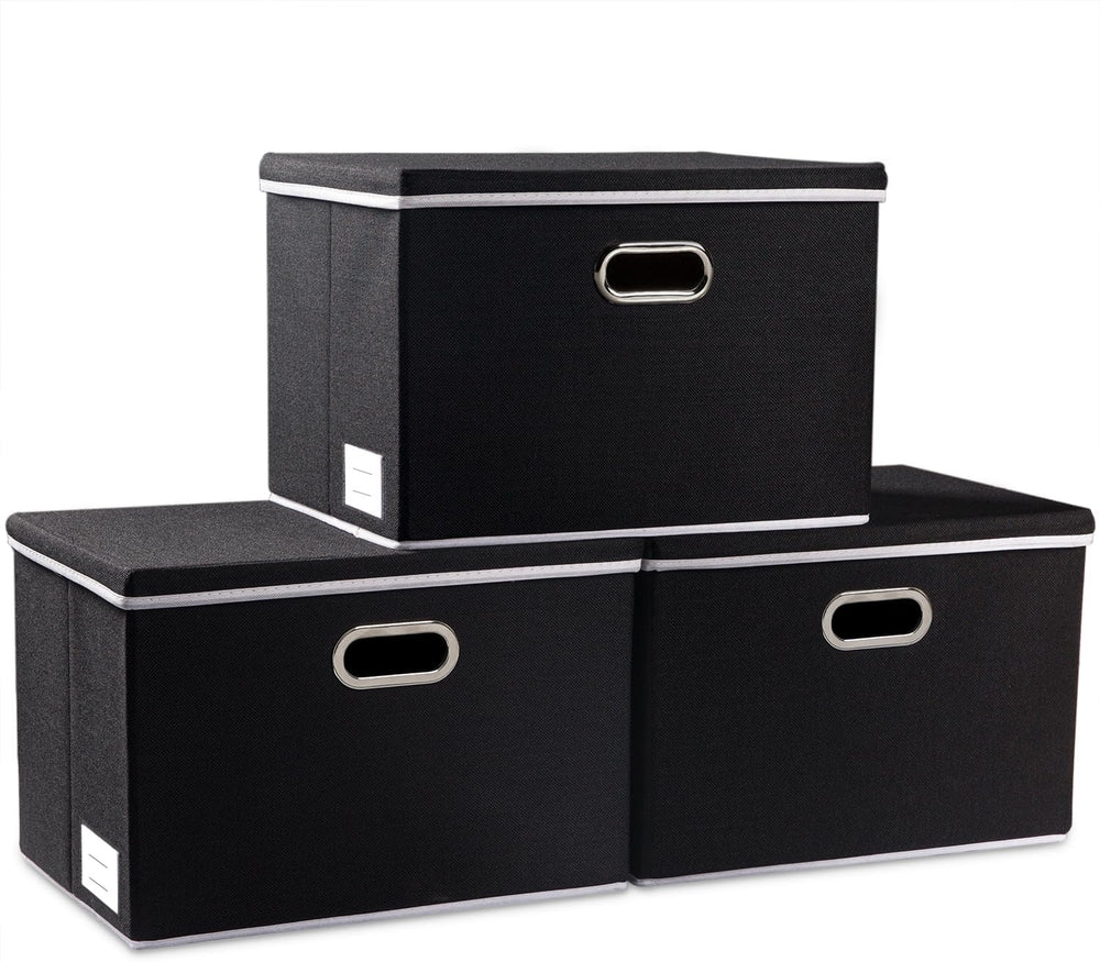 PRANDOM Extra Large Collapsible Storage Bins (3-Pack)