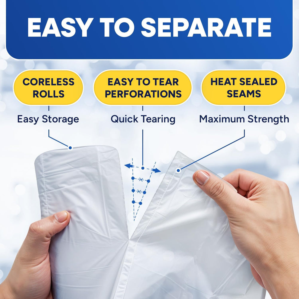PLASTIC PRINCE 7-10 Gallon Trash Bags, Small Office Trash Bags, 8 Mic Waste B...