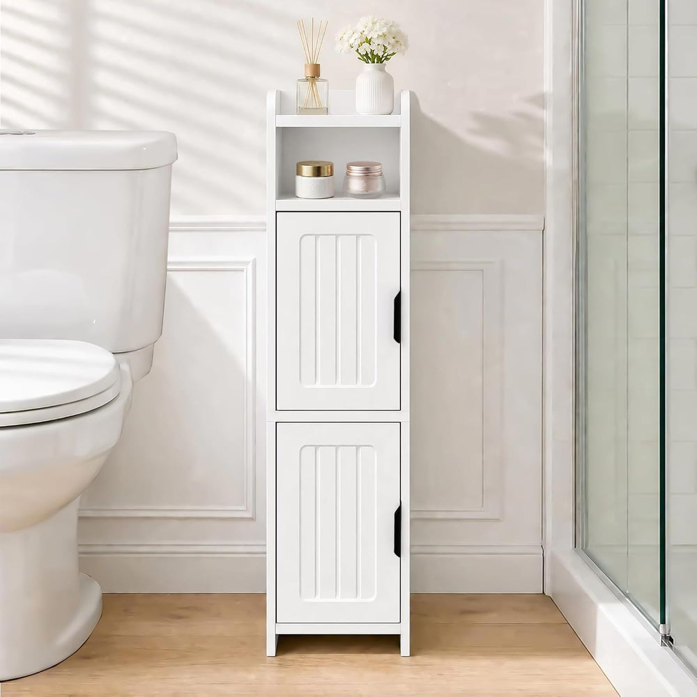 Small Bathroom Storage Cabinet,Corner Cabinet Narrow Toilet Paper Cabinet
