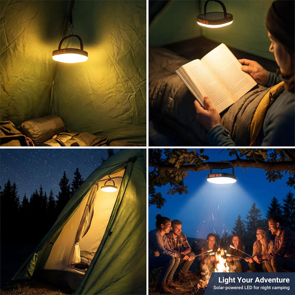 LED Camping Lantern, Solar Lanterns, 5000mAh Rechargeable Light 2000 Lumens 5...