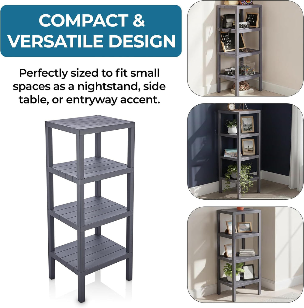 Honey-Can-Do Grey 4-Tier Storage Shelf