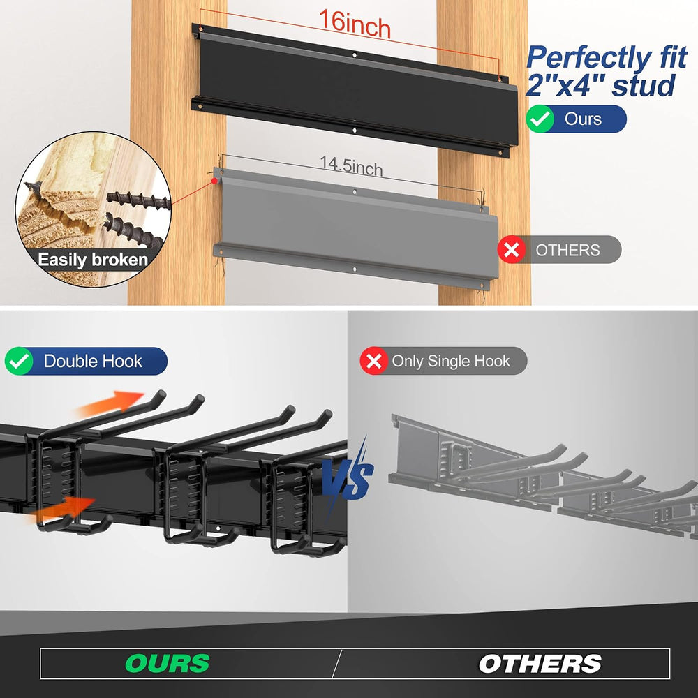 Garage Tool Storage Rack, Heavy Duty Garage Storage Organizer Rack System Wal...
