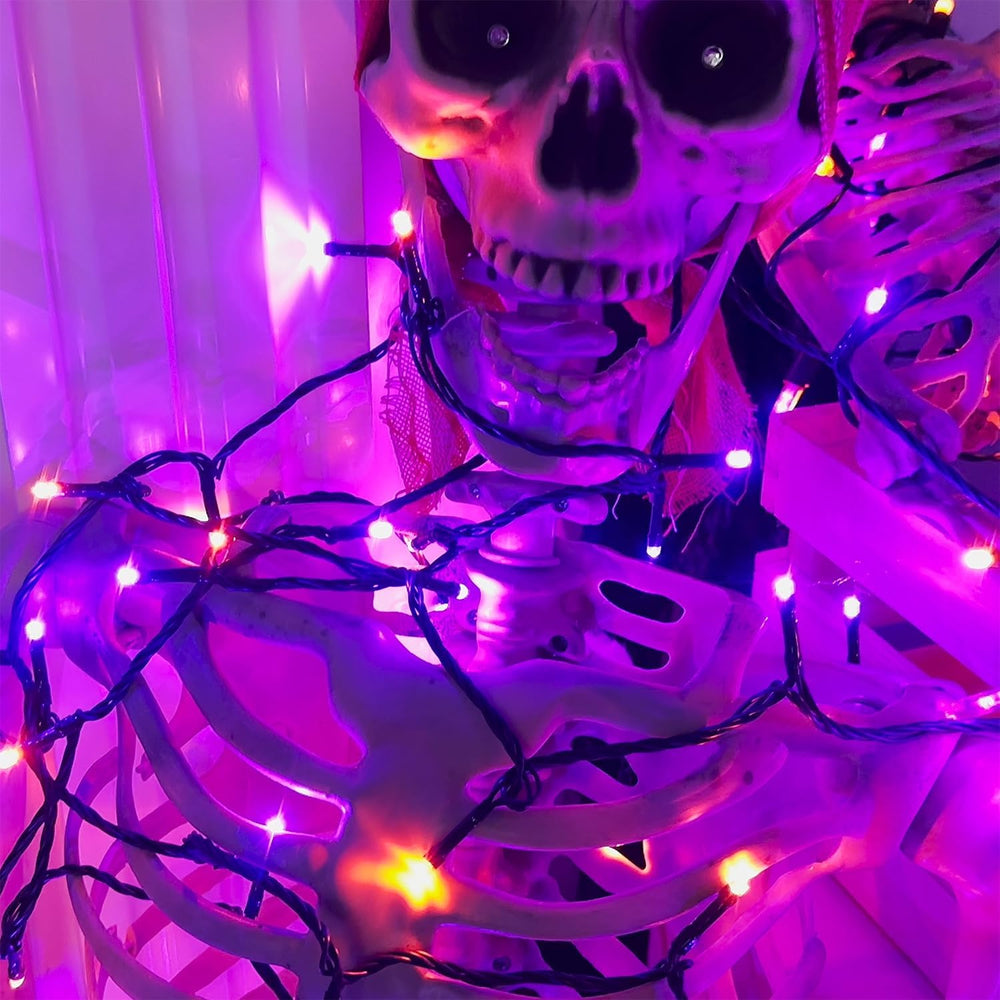 WATERGLIDE 1000 LED Halloween String Lights, 328 FT Green Wire LED Decorative...