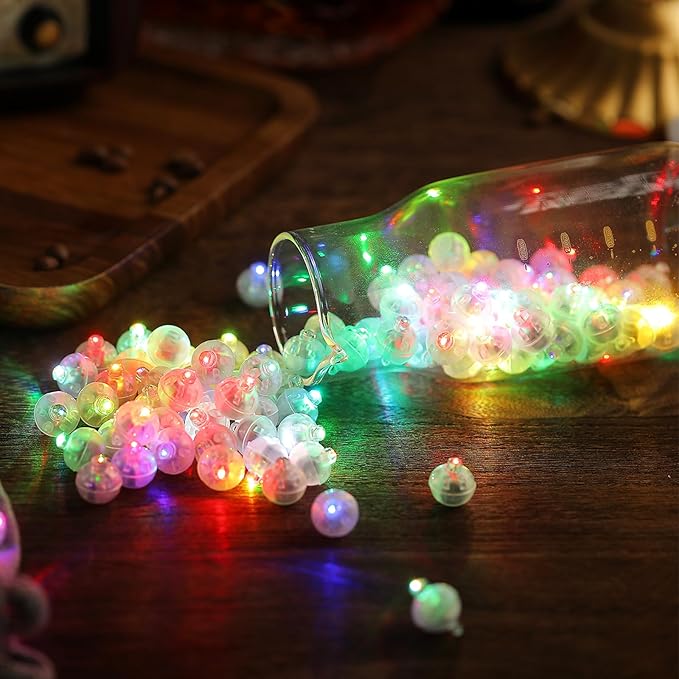 Aogist 100pcs Balloon Lights,Long Standby Time Waterproof Twinkle Mini Light,...