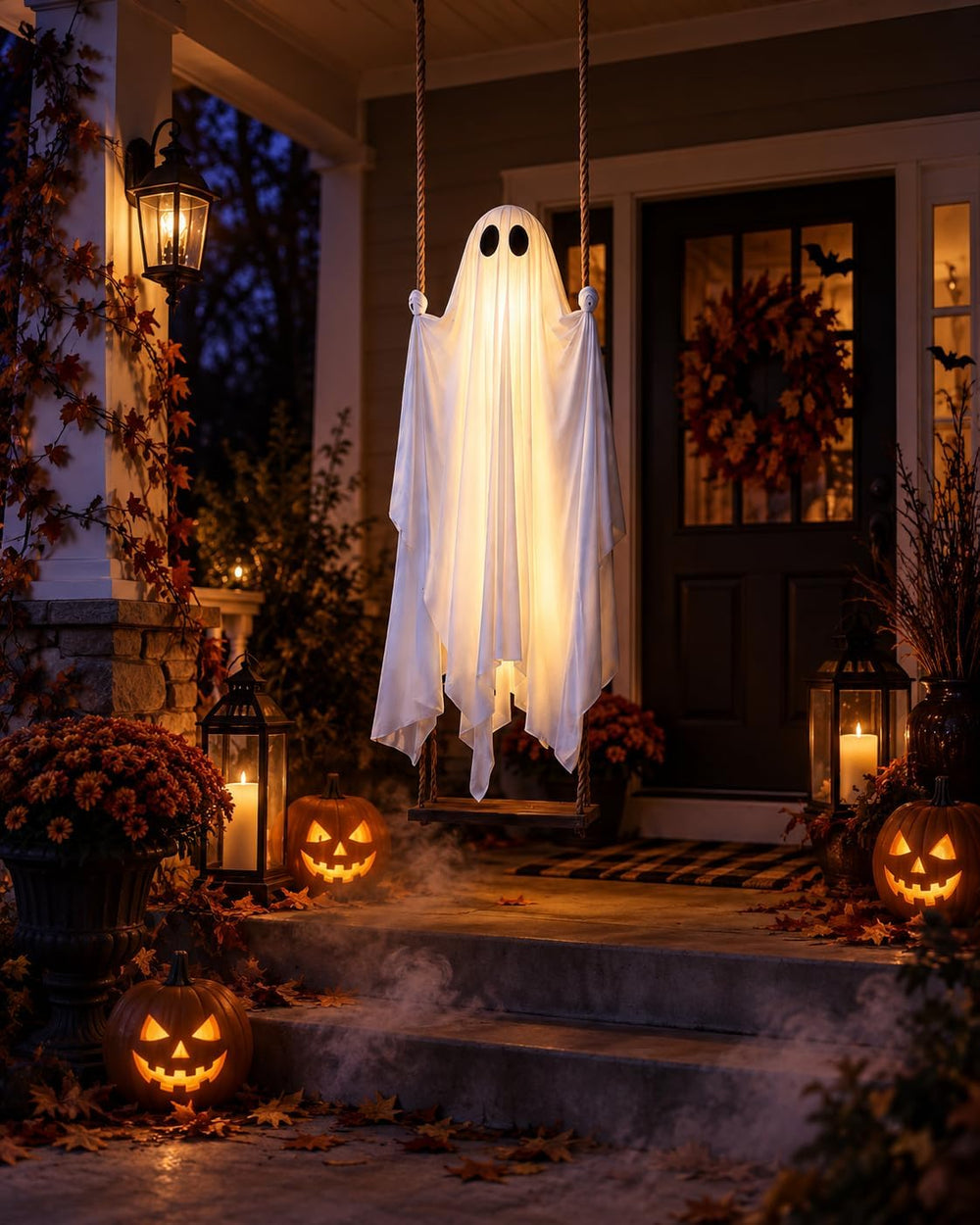 Halloween Decorations Outdoor, 6.5 FT Large Hanging Swinging Ghost Decor