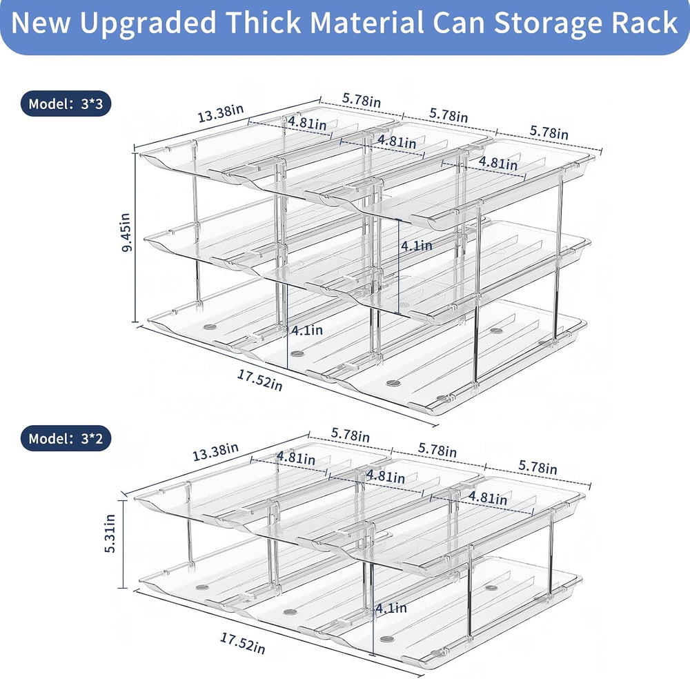 2 Pack 3-Tier Can Organizer for Pantry, Stackable Can Storage Rack