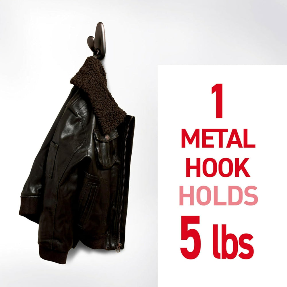 Command Medium Bronze Forever Classic Hooks, 2 Hooks, 4 Strips