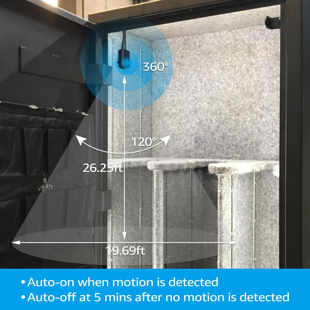 TORCHSTAR 4pcs 12 Inch LED Safe Lighting Kit, Motion Sensor, 5000K