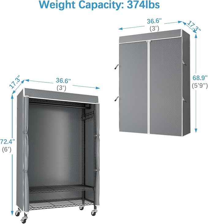 VIPEK R3C Rolling Clothes Rack