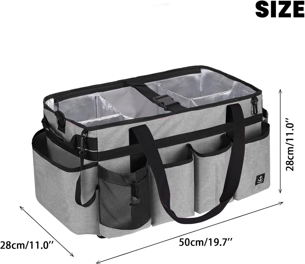 Extra large Cleaning Caddy Bag Built-in hard plastic Aluminum foil lining