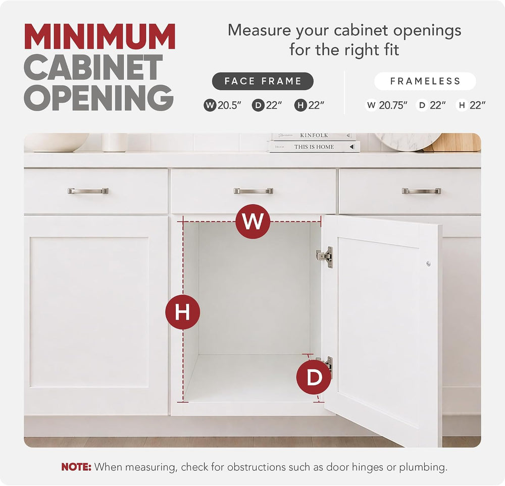 Rev-A-Shelf Two-Tier Kitchen Cabinet Pullout Organizer, 21" x 22"
