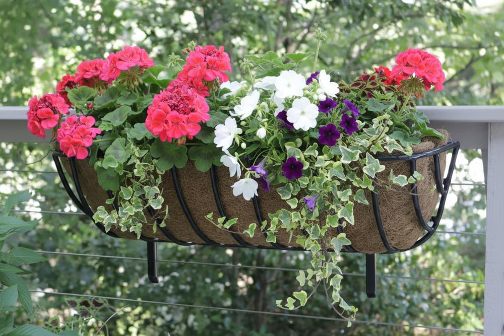 24in Long Molded Coco Fiber Liner for Window Hayrack Planters 24x8x8 2PK
