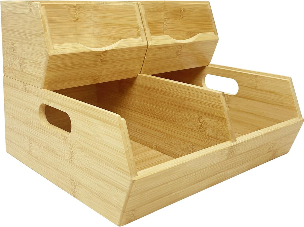 Fruit and Vegetable Storage Bin for Pantry & Kitchen Counter, Stackable B...