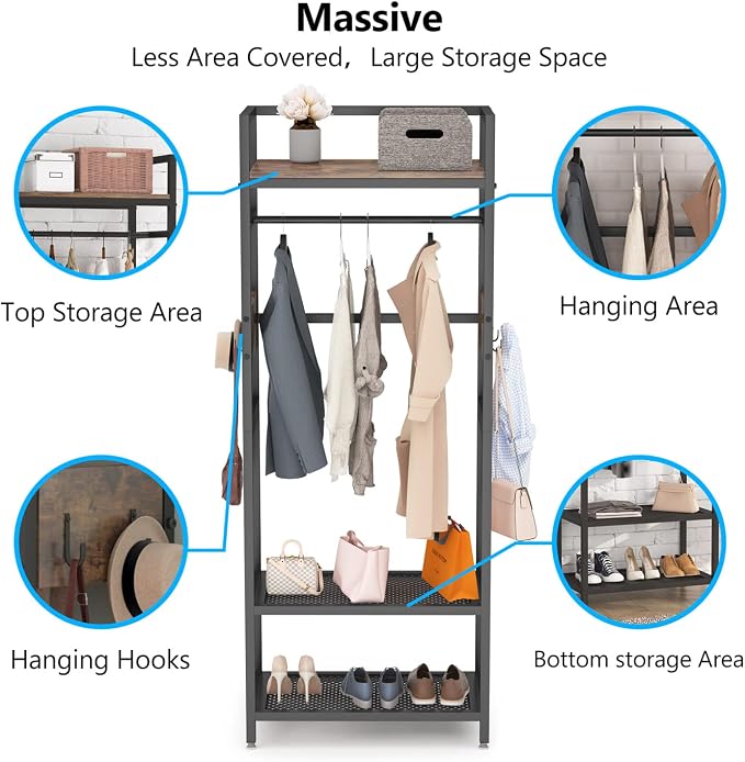 Tribesigns Small Heavy Duty Clothes Rack