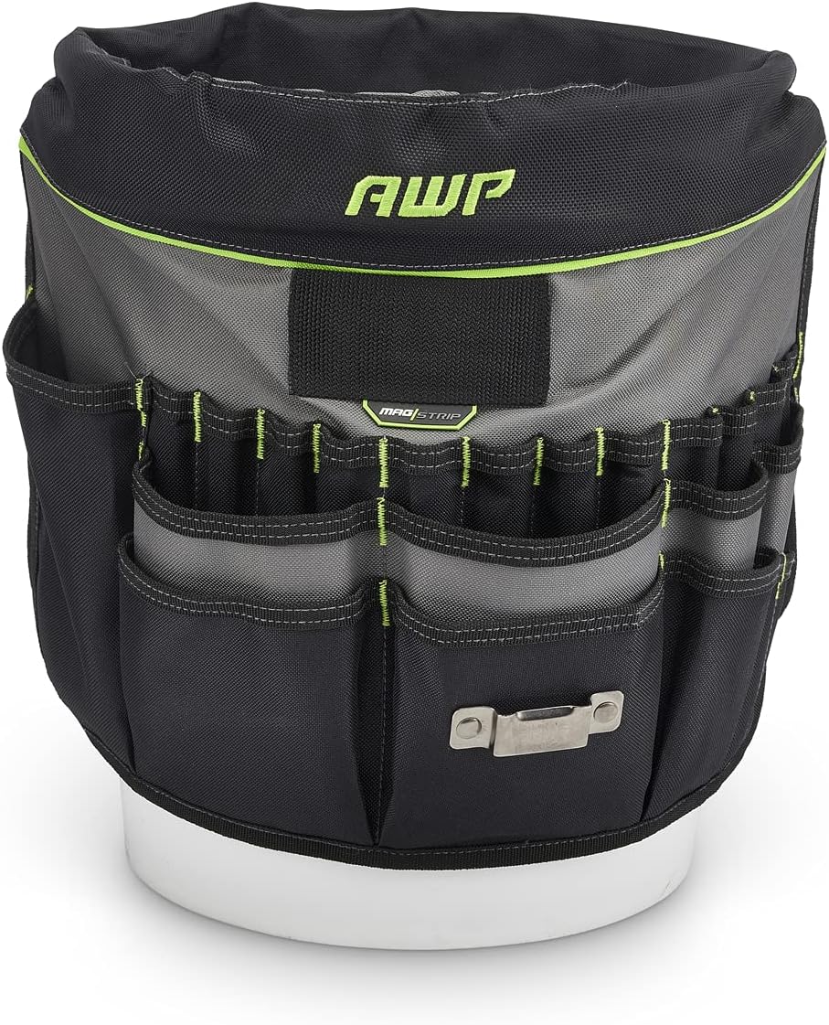 AWP 51-Pocket Bucket Tool Organizer + Bucket Boss Bucket Seat Small Parts Org...