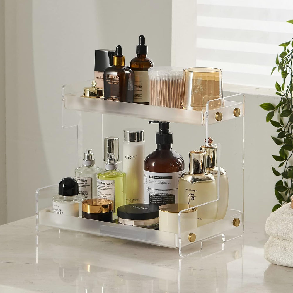 FFK Bathroom Organizer Countertop, 2 Tier Bathroom Counter Organizer Kitchen ...