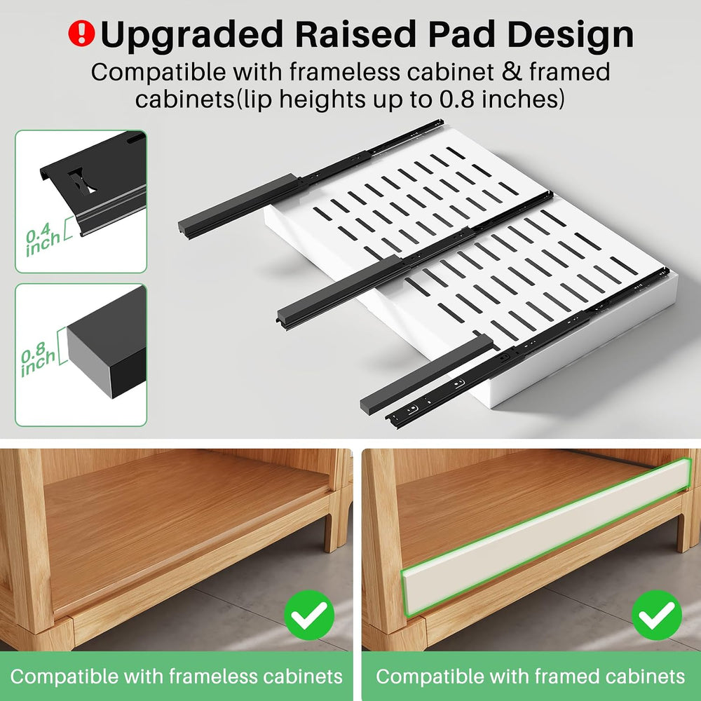 Pull out Cabinet Organizer, 2-pack, Expandable(18"-30") Heavy Duty ...