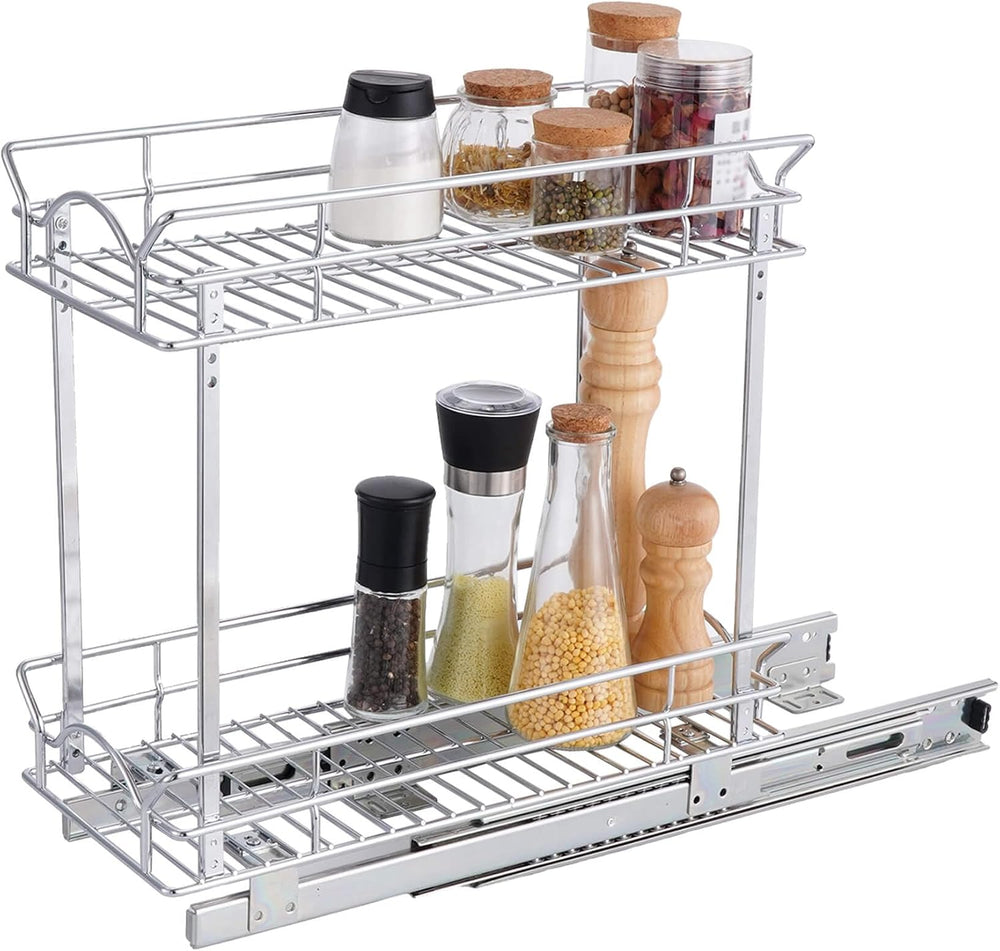 OCG Slide Out Cabinet Organizer for Narrow Cabinet (7" W X 17" D), ...