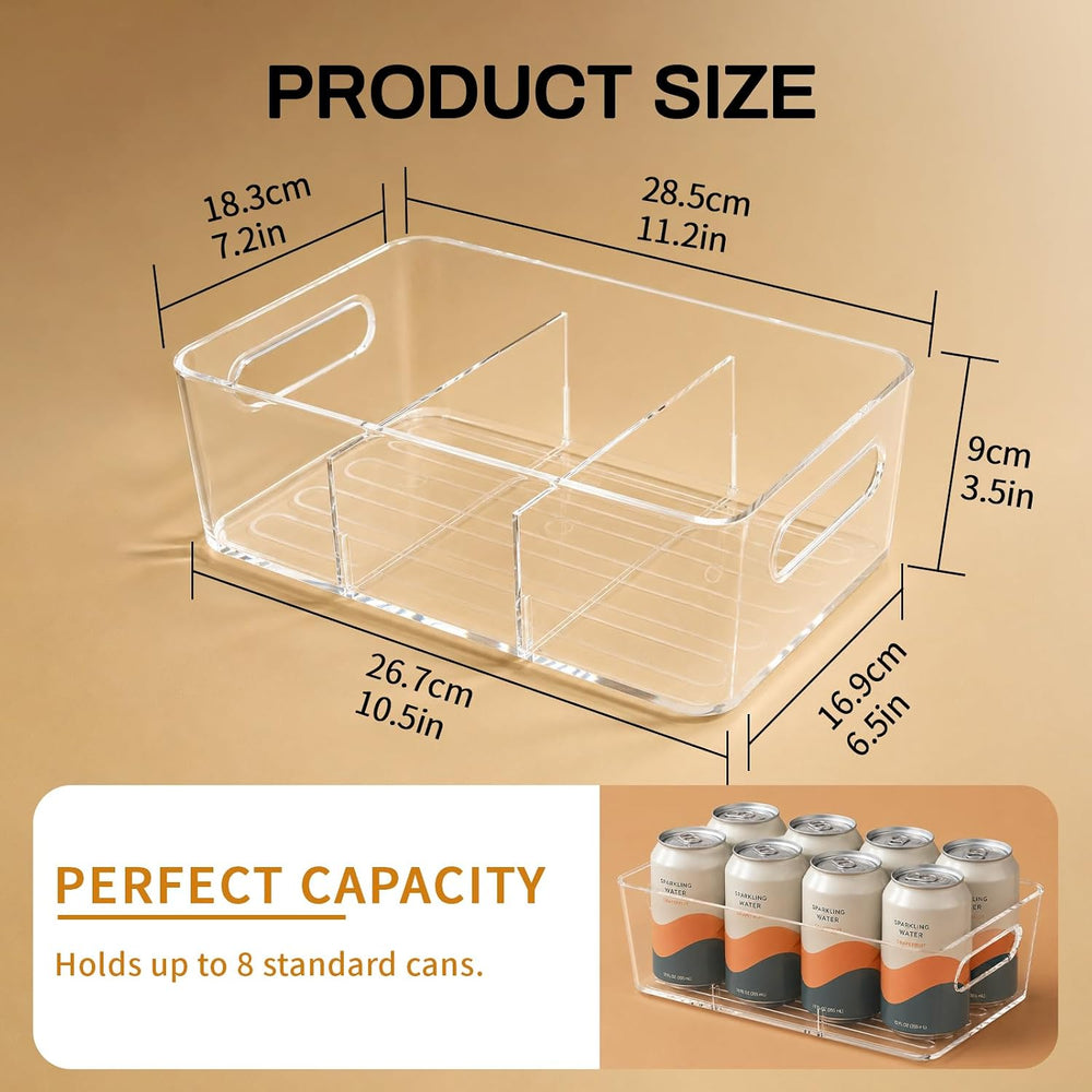 10-Pack Pantry Organizers and Storage, Clear Fridge Organizer Bins