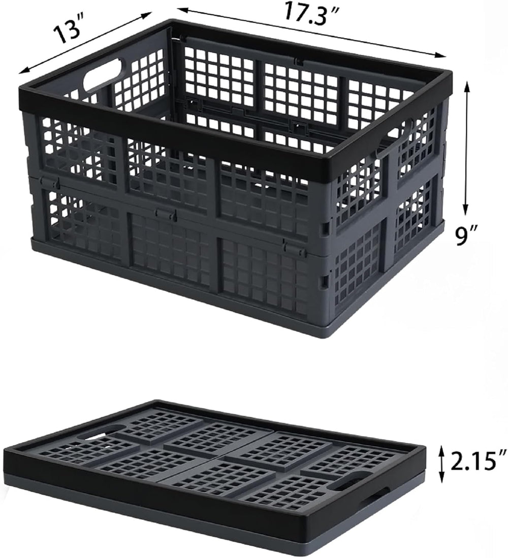3-Pack 34 L Plastic Collapsible Storage Crates